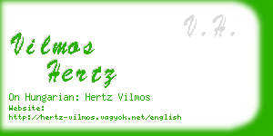 vilmos hertz business card